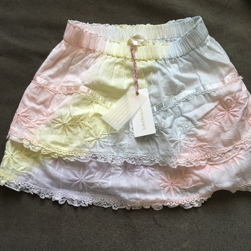 RARE Loveshackfancy Tully Skirt Bestseller Tie Dye - Picture 10 of 13